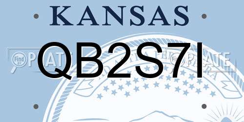 QB2S7I Kansas License Plate