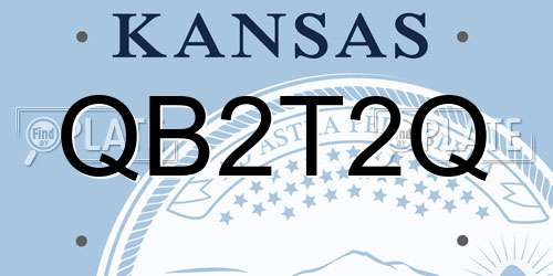 QB2T2Q Kansas License Plate
