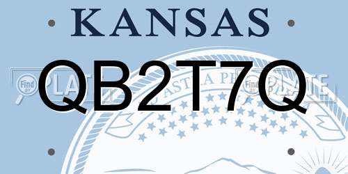 QB2T7Q Kansas License Plate
