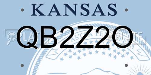 QB2Z2O Kansas License Plate
