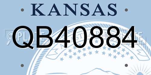 QB40884 Kansas License Plate