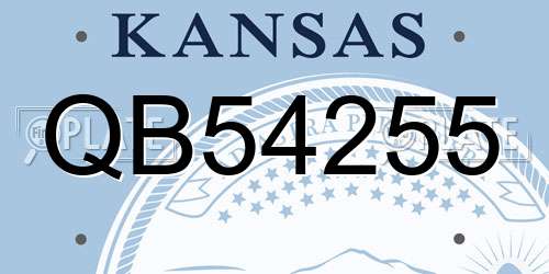 QB54255 Kansas License Plate