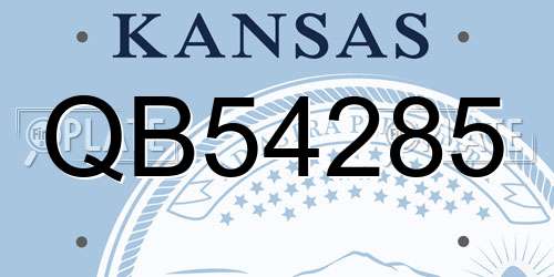 QB54285 Kansas License Plate
