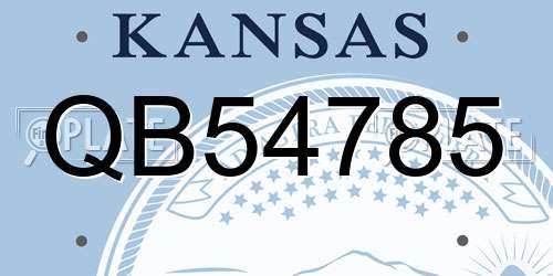 QB54785 Kansas License Plate