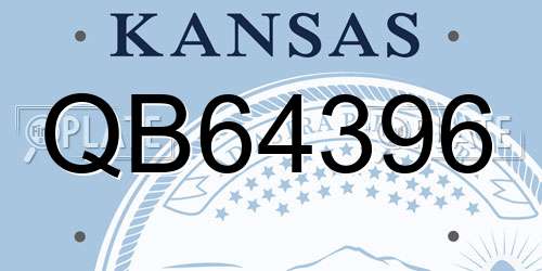 QB64396 Kansas License Plate