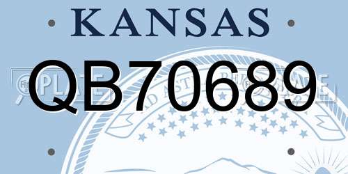 QB70689 Kansas License Plate