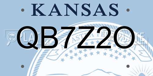 QB7Z2O Kansas License Plate