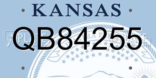 QB84255 Kansas License Plate