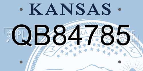 QB84785 Kansas License Plate