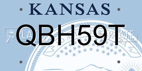 QBH59T Kansas License Plate