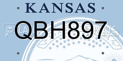 QBH897 Kansas License Plate