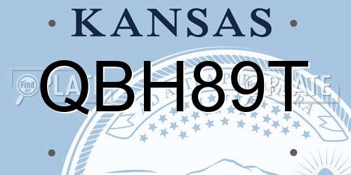 QBH89T Kansas License Plate