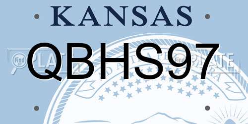 QBHS97 Kansas License Plate