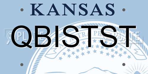 QBISTST Kansas License Plate