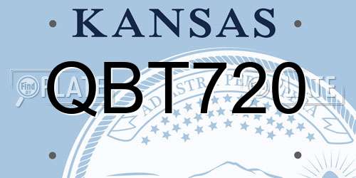 QBT720 Kansas License Plate
