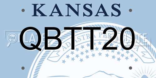 QBTT20 Kansas License Plate