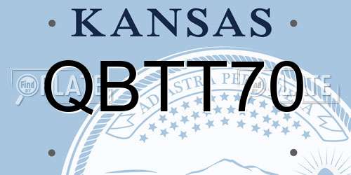 QBTT70 Kansas License Plate