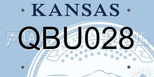 QBU028 Kansas License Plate