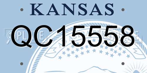 QC15558 Kansas License Plate