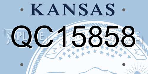 QC15858 Kansas License Plate