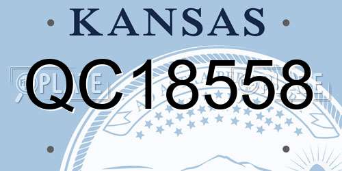 QC18558 Kansas License Plate