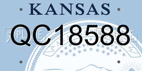 QC18588 Kansas License Plate