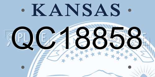 QC18858 Kansas License Plate