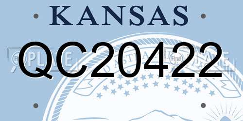 QC20422 Kansas License Plate