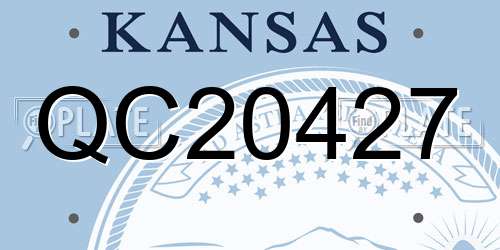 QC20427 Kansas License Plate