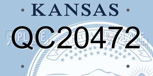 QC20472 Kansas License Plate