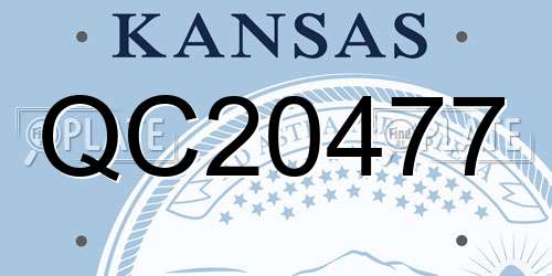 QC20477 Kansas License Plate