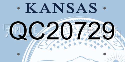 QC20729 Kansas License Plate