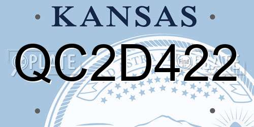 QC2D422 Kansas License Plate