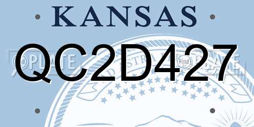 QC2D427 Kansas License Plate