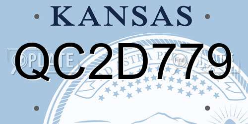 QC2D779 Kansas License Plate
