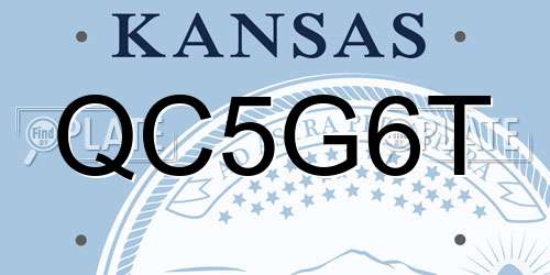 QC5G6T Kansas License Plate