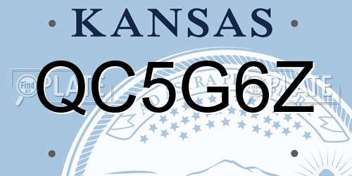QC5G6Z Kansas License Plate