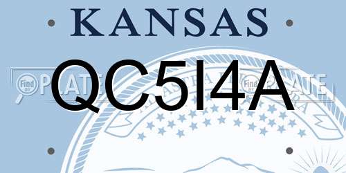 QC5I4A Kansas License Plate
