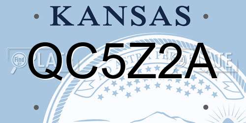 QC5Z2A Kansas License Plate