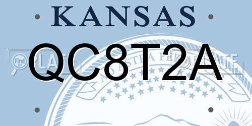 QC8T2A Kansas License Plate