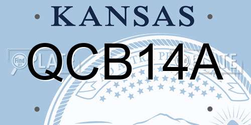 QCB14A Kansas License Plate