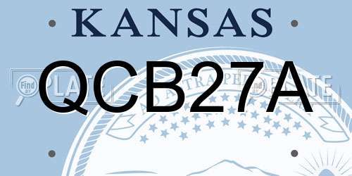 QCB27A Kansas License Plate