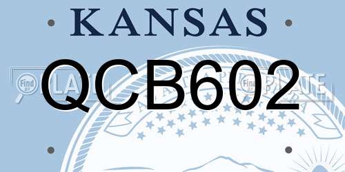 QCB602 Kansas License Plate