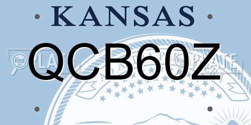 QCB60Z Kansas License Plate