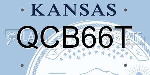 QCB66T Kansas License Plate