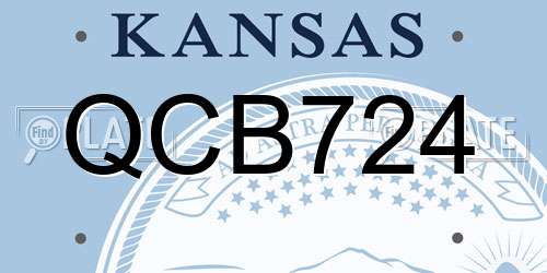 QCB724 Kansas License Plate