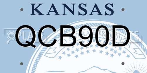 QCB90D Kansas License Plate