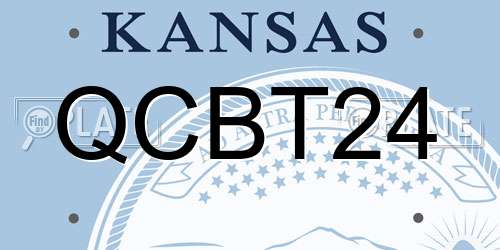 QCBT24 Kansas License Plate