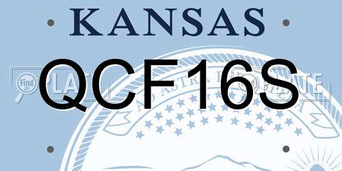 QCF16S Kansas License Plate