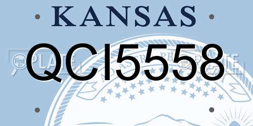 QCI5558 Kansas License Plate